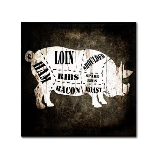 LightBoxJournal 'Butcher Shop I' Canvas Art, 18x18, Trademark Fine Art, Mfr#: ALI10273-C1818GG
